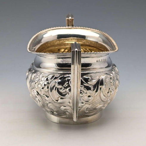 1906년 영국 앤티크 순은 슈가팟 208g John Rose