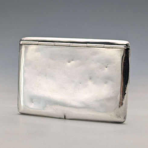 1905 British antique sterling silver card case with embossed decoration, 72g, Henry Williamson Ltd