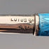 Vintage Sterling Silver & Blue Guilloche Enamel Mini Push-Pull Pencil