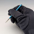 Vintage Sterling Silver & Blue Guilloche Enamel Mini Push-Pull Pencil