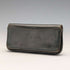 Circa 1905 German antique sterling silver decorated small leather wallet, green leather coin purse SD