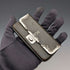 Circa 1905 German antique sterling silver decorated small leather wallet, green leather coin purse SD