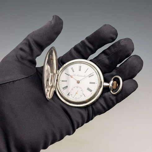 Antique La Maisonette pocket watch, circa 1910, silver side hunter case, in good working order