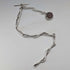 Cadena Albert de plata de ley antigua británica, c. 1900, 51 g, con dije giratorio de dos piedras naturales