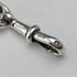 Cadena Albert de plata de ley antigua británica, c. 1900, 51 g, con dije giratorio de dos piedras naturales