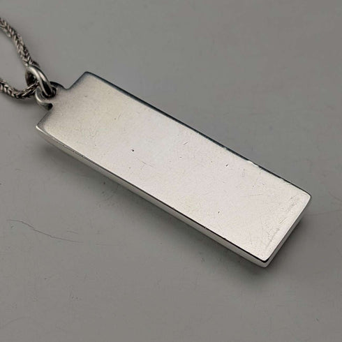 1977 British Britannia Silver Ingot Pendant 1 Troy Ounce Pure Silver Necklace