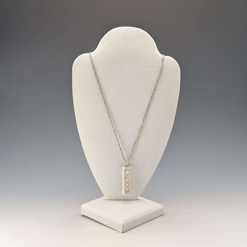 1977 British Britannia Silver Ingot Pendant 1 Troy Ounce Pure Silver Necklace