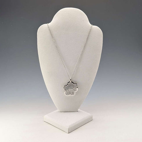 Colgante vintage de plata de ley con diseño de lluvia y nubes, 13.5g, con collar