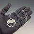 Colgante vintage de plata de ley con diseño de lluvia y nubes, 13.5g, con collar