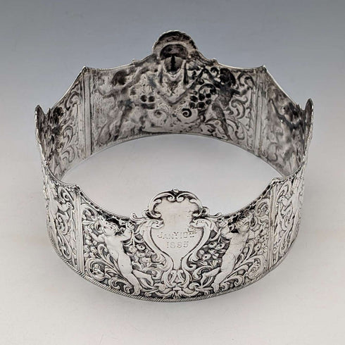 1893年 英国アンティーク 純銀製 ピンクッションフレーム Susannah Brasted