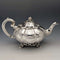 Late 19th Century British Antique Silver Plate Melon Shaped Teapot