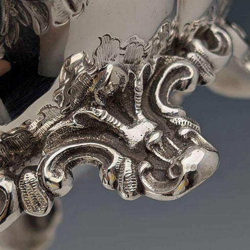 Late 19th Century British Antique Silver Plate Melon Shaped Teapot