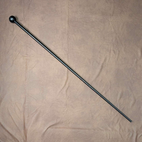 영국 빈티지 블랙 샤프트 라운드 핸들 지팡이 92cm