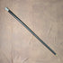 Antique American black shaft crocodile-look pure silver decorative handle walking stick 80cm