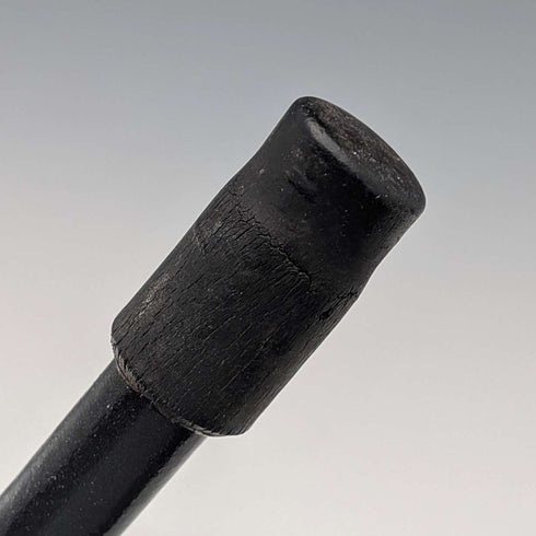 英国古董黑色杖身弯柄手杖 90cm