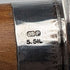 Bastón vintage con eje de madera gruesa y empuñadura redonda de plata pura, 86 cm