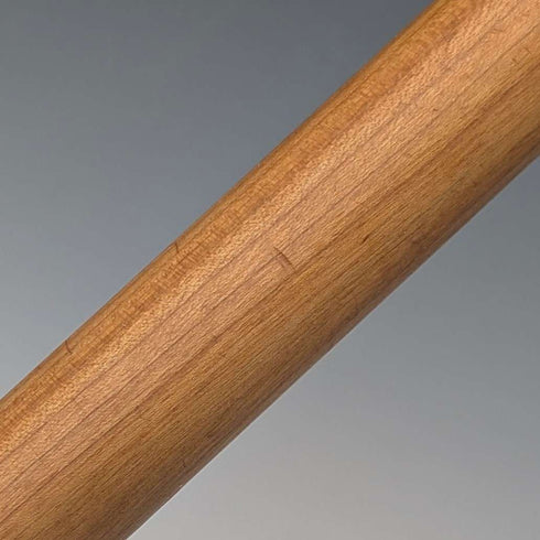 Bastón vintage con eje de madera gruesa y empuñadura redonda de plata pura, 86 cm