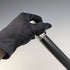 Antique American black shaft crocodile-look pure silver decorative handle walking stick 80cm
