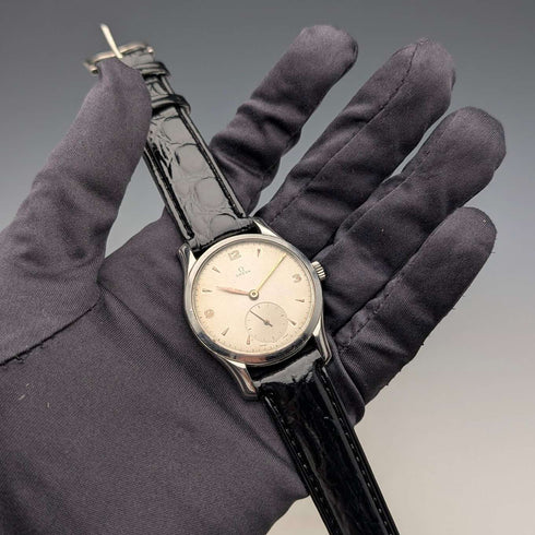 1947년 오메가 2488-2 남성용 기계식 손목시계 Cal.30T2PC 35mm 스테인리스 스틸 케이스