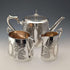 Circa 1885 British Antique Silver Plate Tea Set, 3 Pieces, Briddon Brothers