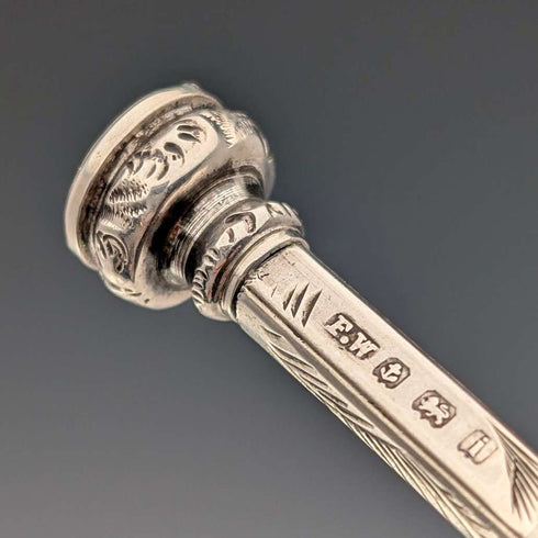 Circa 1908 British antique pure silver push-type pencil 59-81mm Francis Webb