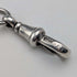 Circa 1900 British antique sterling silver Albert chain, 37g, sterling silver compass fob
