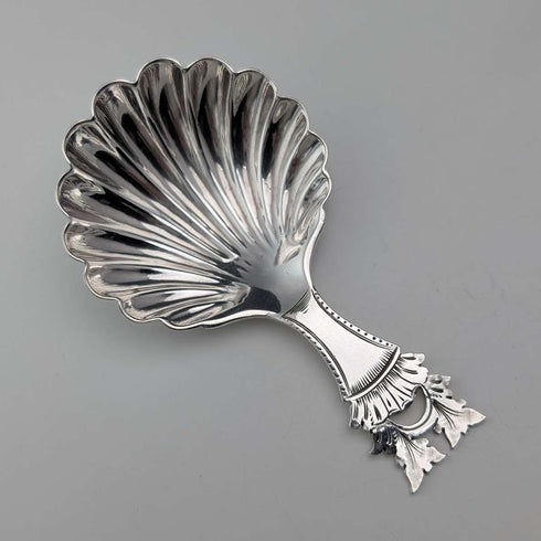 Cuchara para té de plata esterlina, antigüedad británica de 1910, William Hutton