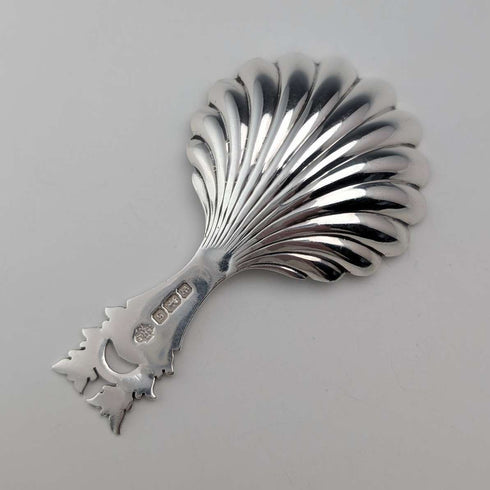 Cuchara para té de plata esterlina, antigüedad británica de 1910, William Hutton