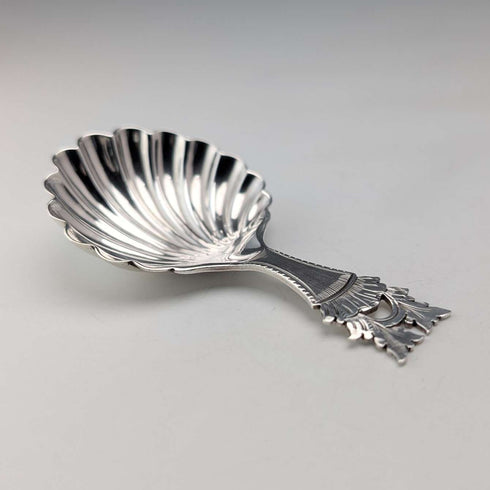Cuchara para té de plata esterlina, antigüedad británica de 1910, William Hutton