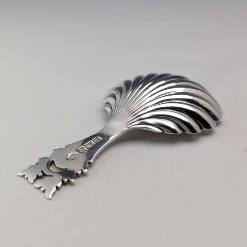 Cuchara para té de plata esterlina, antigüedad británica de 1910, William Hutton