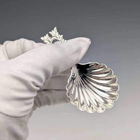 Cuchara para té de plata esterlina, antigüedad británica de 1910, William Hutton