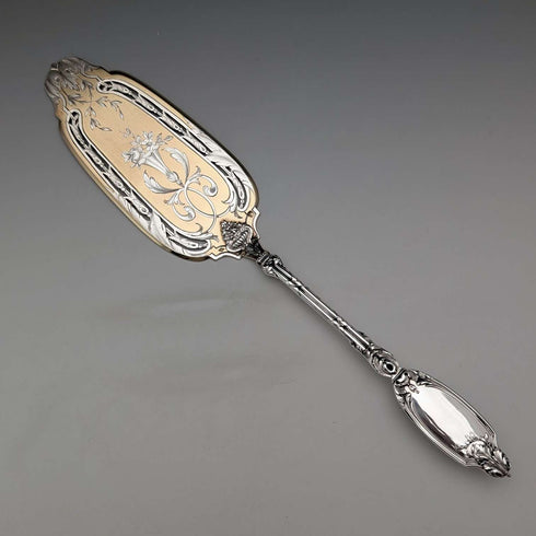 1900年頃 フレンチアンティーク 950シルバー製 ペストリーサーバ 109g Eugene Lefebvre ケース付