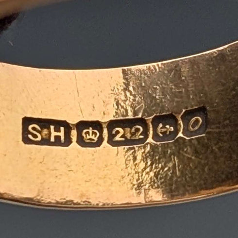 1963년 영국 빈티지 주얼리 K22 골드 반지 5.6g (13호) 반지 SH