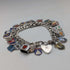 1965 British Vintage Sterling Silver Charm Bracelet 74g WJS