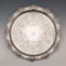 Vintage British silver plated round leg Salva, diameter 36cm