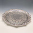 Vintage British silver plated round leg Salva, diameter 36cm