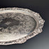 Vintage British silver plated round leg Salva, diameter 36cm