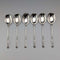 1885 Cucharas de té de plata esterlina antigua británica x6, total 76g, John Round