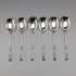 1885 Cucharas de té de plata esterlina antigua británica x6, total 76g, John Round