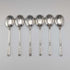 1885 Cucharas de té de plata esterlina antigua británica x6, total 76g, John Round
