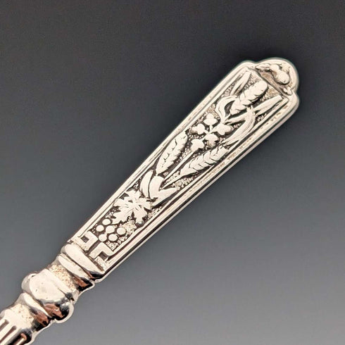 1885 Cucharas de té de plata esterlina antigua británica x6, total 76g, John Round
