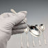 1885 Cucharas de té de plata esterlina antigua británica x6, total 76g, John Round