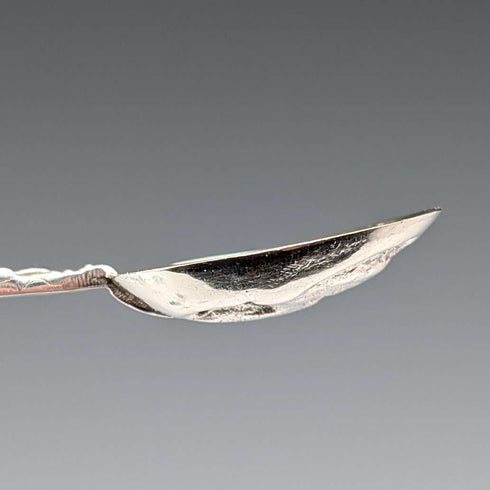 Juego de 4 cucharillas de té de plata 835 antigua, 36 g en total