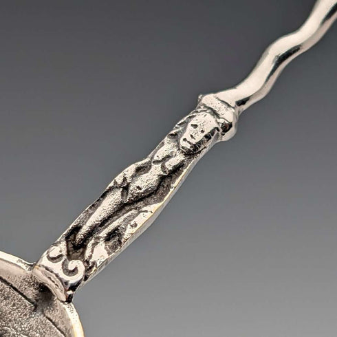 Juego de 4 cucharillas de té de plata 835 antigua, 36 g en total