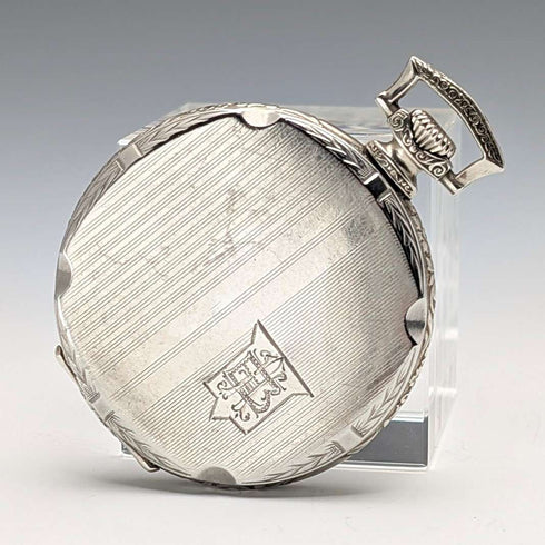 Reloj de bolsillo antiguo suizo Civitas, caja decorada de 45 mm, en buen estado de funcionamiento