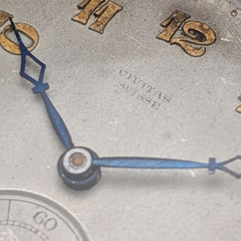 Reloj de bolsillo antiguo suizo Civitas, caja decorada de 45 mm, en buen estado de funcionamiento