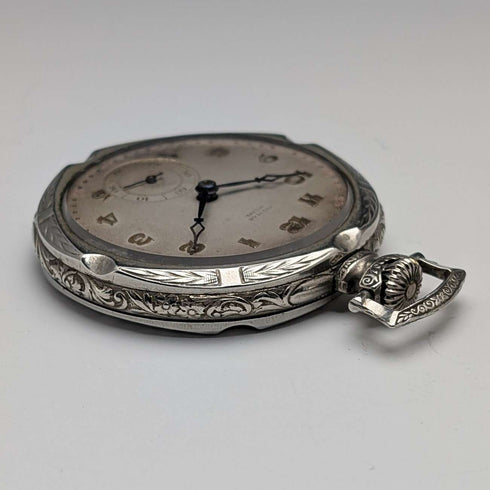 Reloj de bolsillo antiguo suizo Civitas, caja decorada de 45 mm, en buen estado de funcionamiento