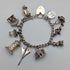 1978 British Vintage Sterling Silver Charm Bracelet 48g RP