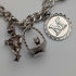 1978 British Vintage Sterling Silver Charm Bracelet 48g RP