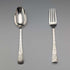 Cubiertos de bautizo de plata de ley antiguos británicos, 1869, par, 55 g en total, en estuche, HJ Lias & Son